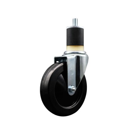 Service Caster 5'' Hard Rubber Wheel Swivel 1-7/8'' Expanding Stem Caster SCC-EX20S514-HRS-178